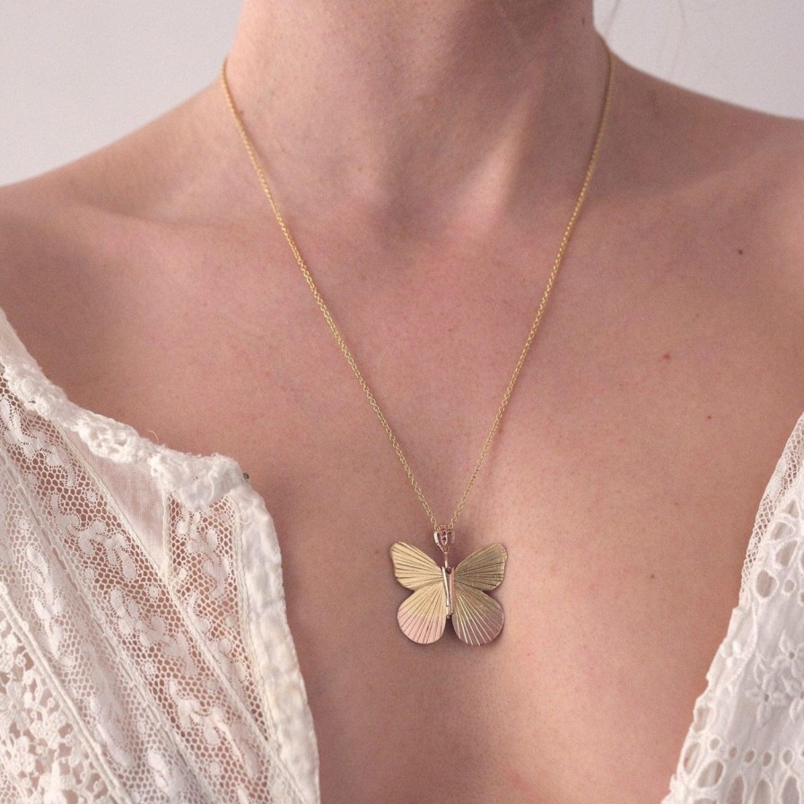 Necklaces James Banks Design | Large Asterope Necklace Yellow Gold