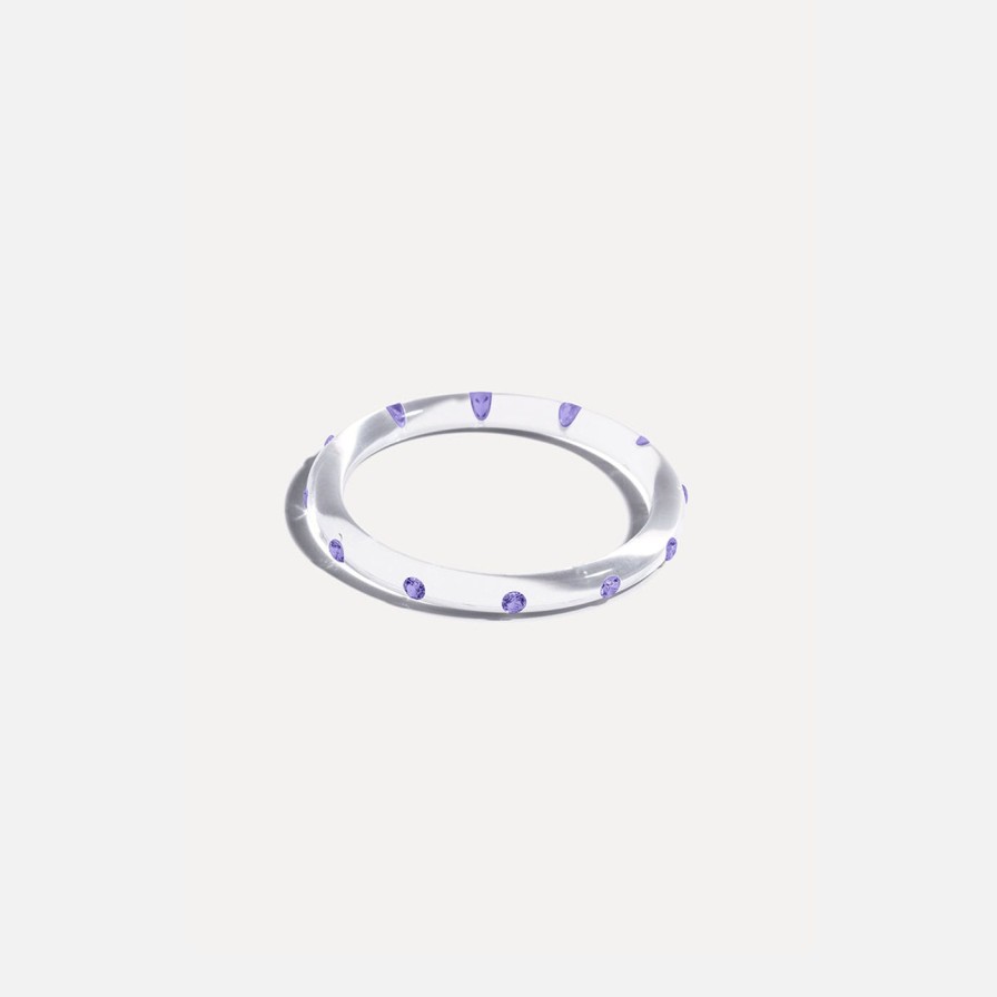 Bracelets Sarah Noor | Thin Lucid Bangle, Purple