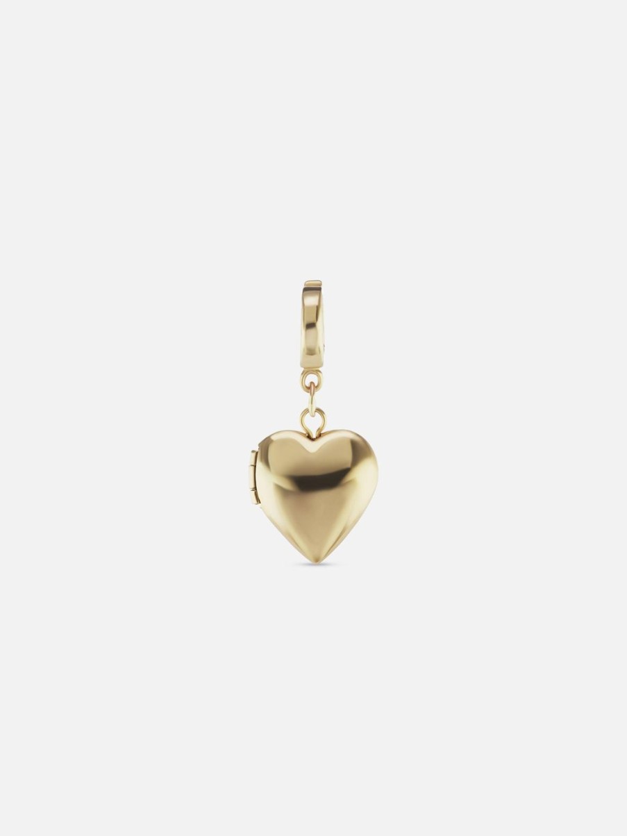 Charms & Pendants The Gild | The Gold Heart Locket Charm Yellow Gold