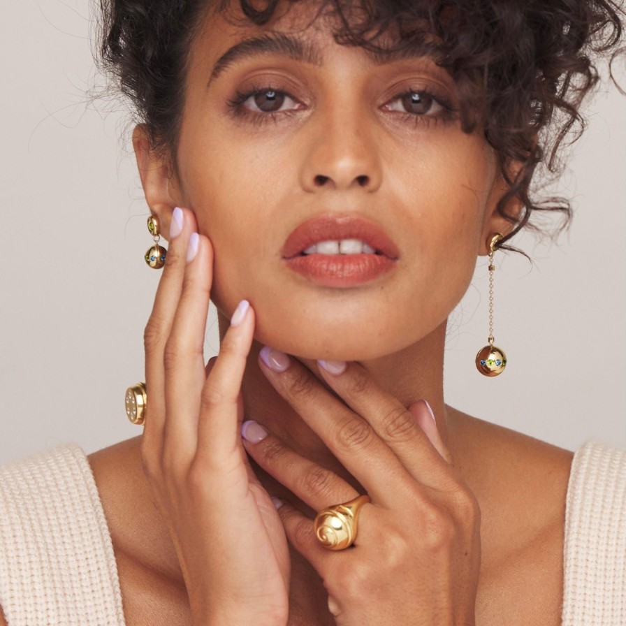 Earrings Monbouquette | Chubby Island Drops Gold