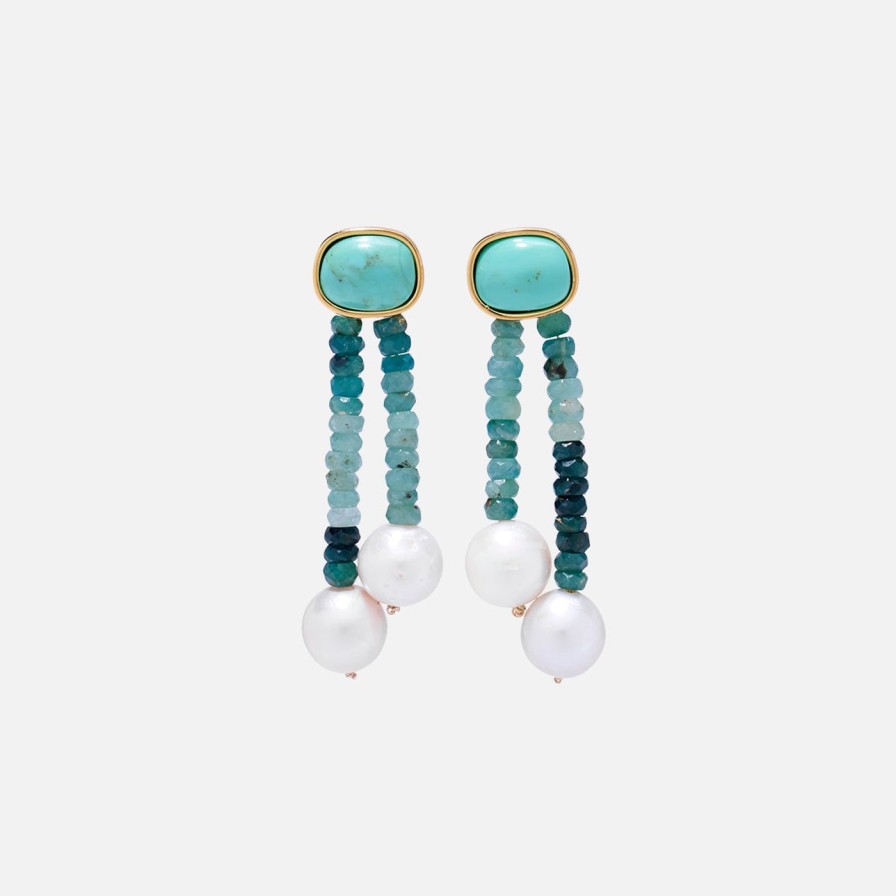 Earrings Lizzie Fortunato | Alvar Earrings Turquoise