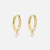 Earrings Stacy Nolan | Single Pearl Hoop - 11Mm