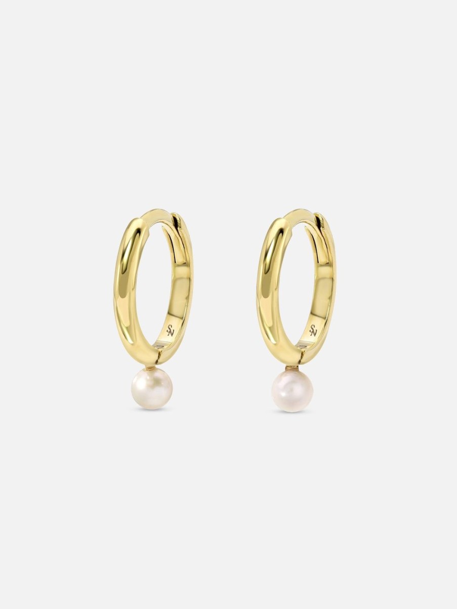 Earrings Stacy Nolan | Single Pearl Hoop - 11Mm