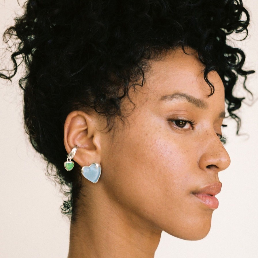 Earrings CLED | Heart Dangling Ear Cuff