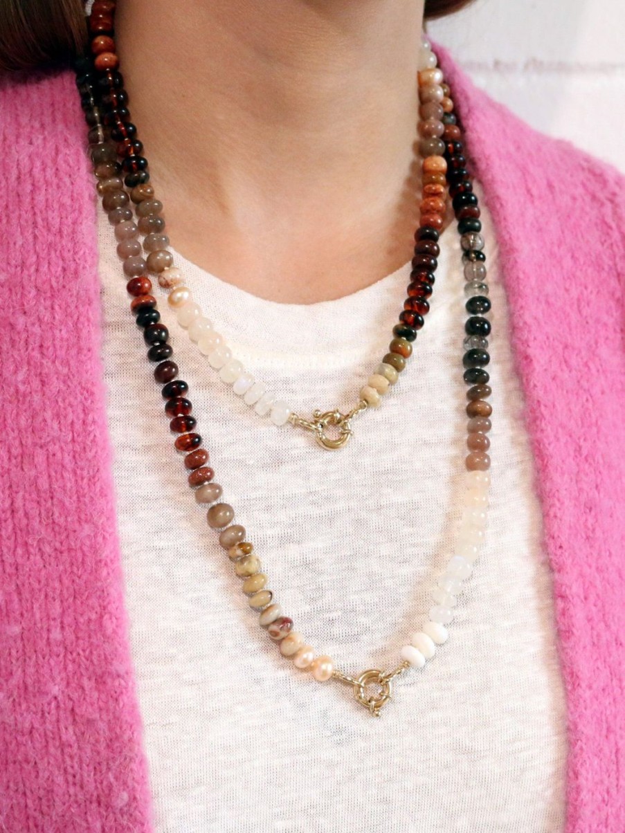 Necklaces Encirkled Jewelry | Coffee Gemstone Necklace