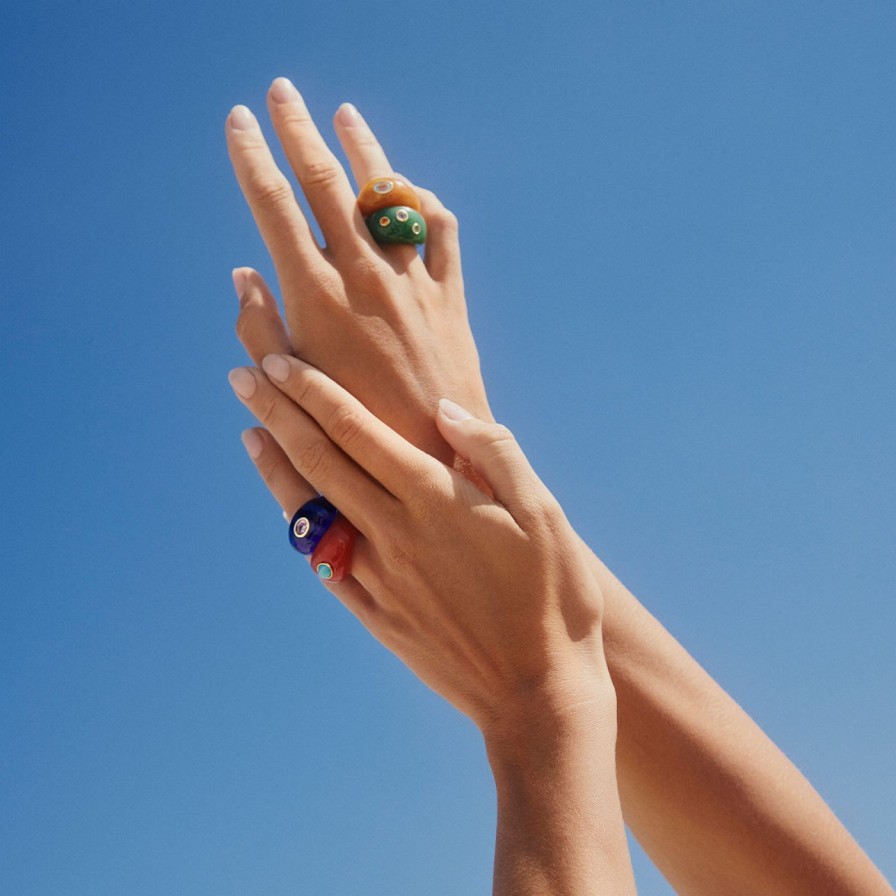 Rings Lizzie Fortunato | Monument Ring, Azure Blue