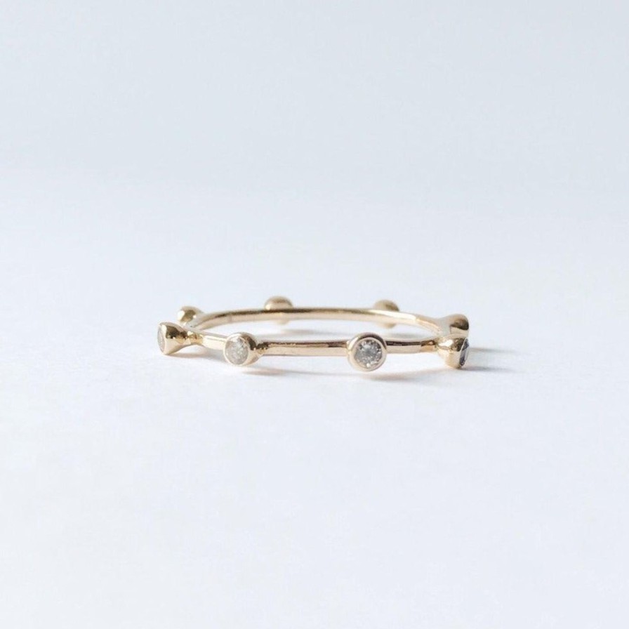 Rings A.M. Thorne | Sun Beam Ring + White Diamonds