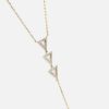 Necklaces Noor Shamma | Troika Lariat Necklace Yellow Gold