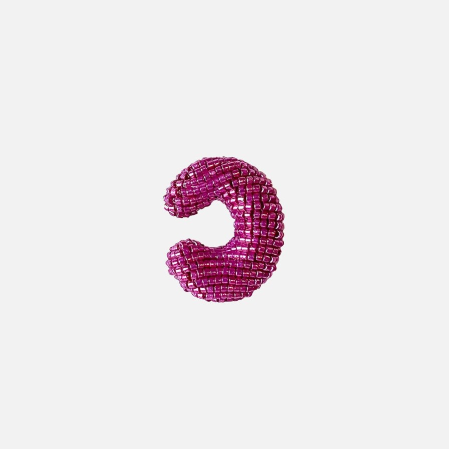 Earrings Susana Vega | Small Ora Ear Cuff, Hot Pink