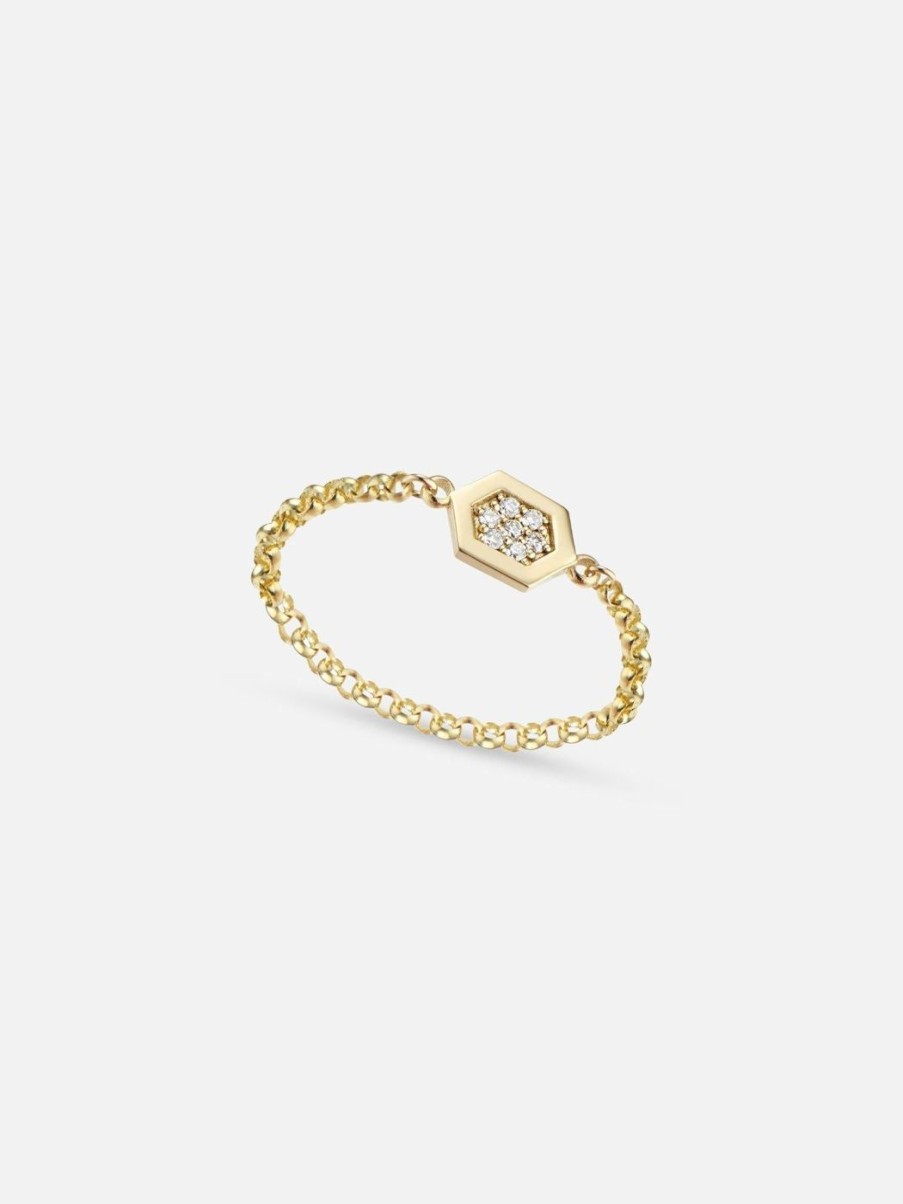 Rings Noor Shamma | Luz Chain Ring (Diamond)