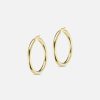 Earrings The Gild | The Gold Large Hollow Hoop Yellow Gold