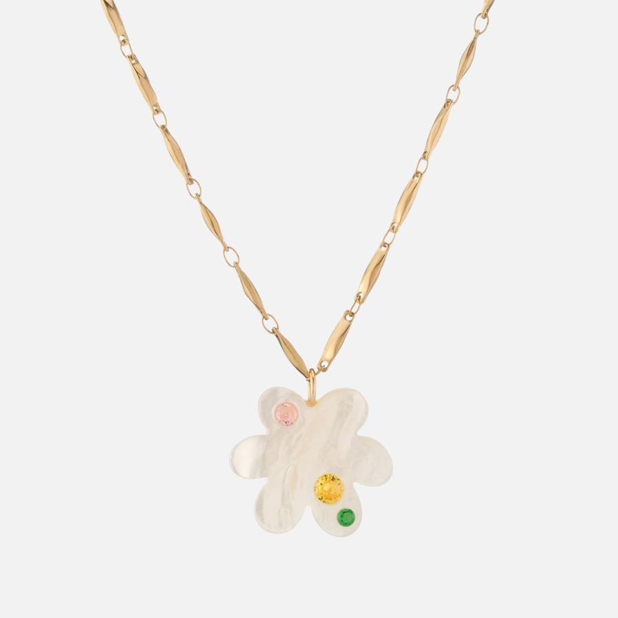 Necklaces NOTTE | Super Bloom Necklace, Mother Of Pearl White