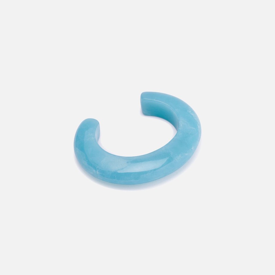 Bracelets Lizzie Fortunato | Ridge Cuff, Marbled Aquamarine