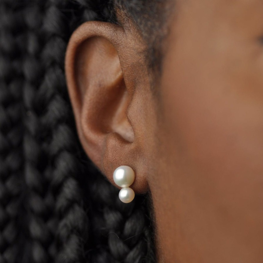 Earrings White/Space | Pila Earrings Pearl