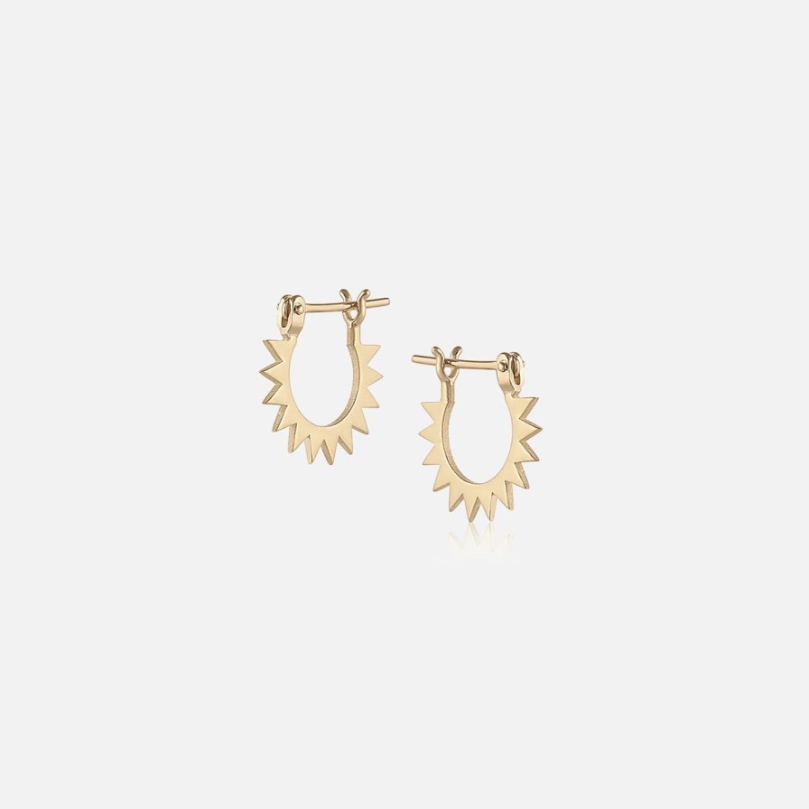 Earrings EMBLM Fine Jewelry | Baby Spur Hoop 14K Yellow Gold