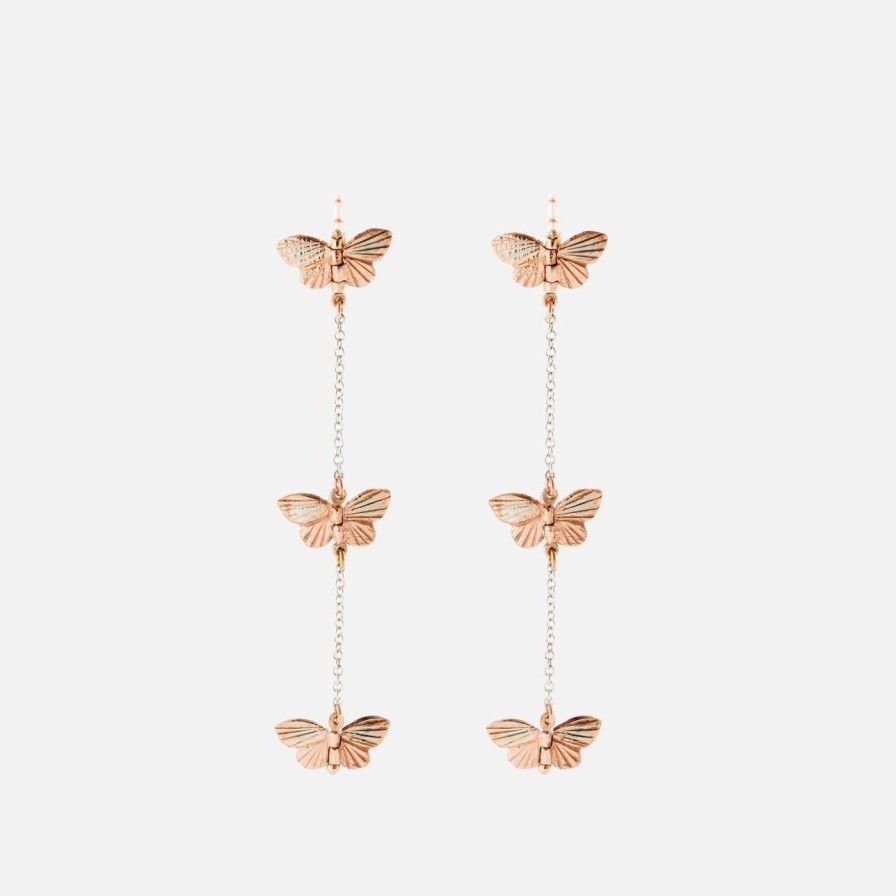 Earrings James Banks Design | Butterfly Migration Chain Earrings