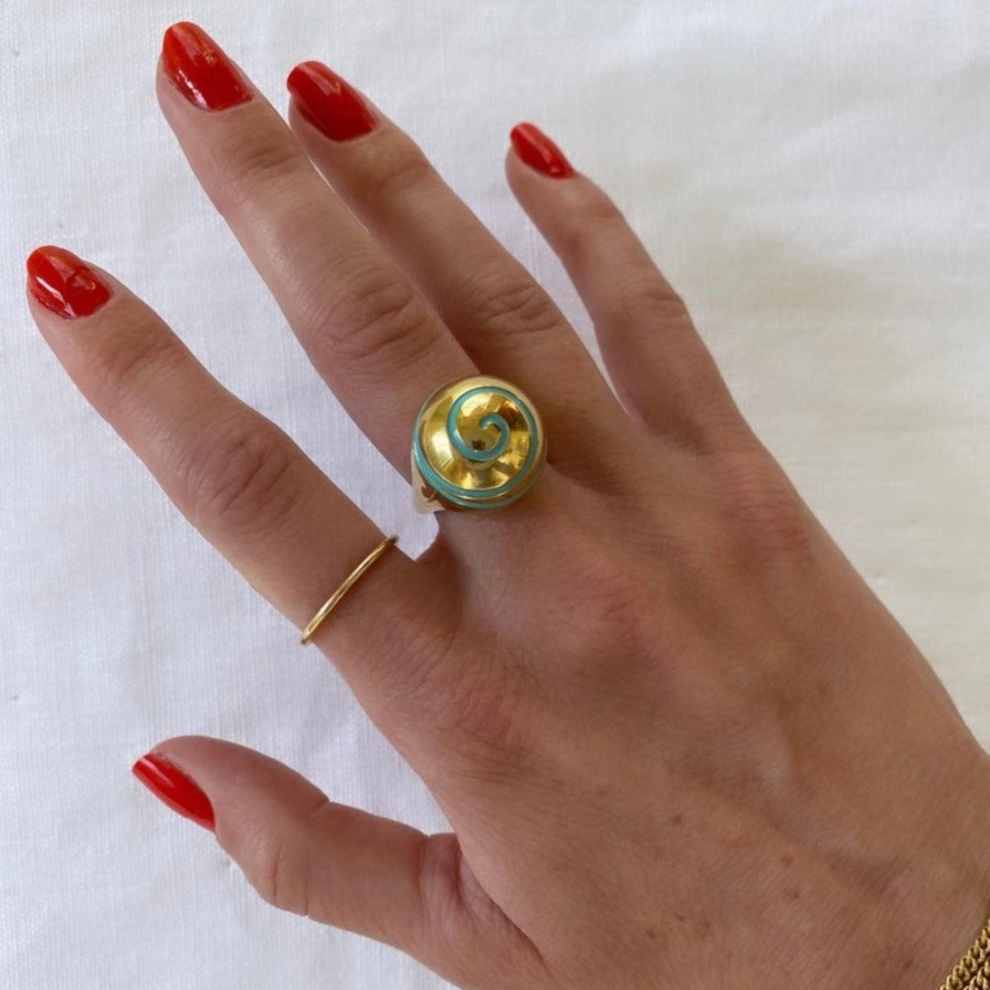 Rings Monbouquette | Swirl Pillbox Ring Gold