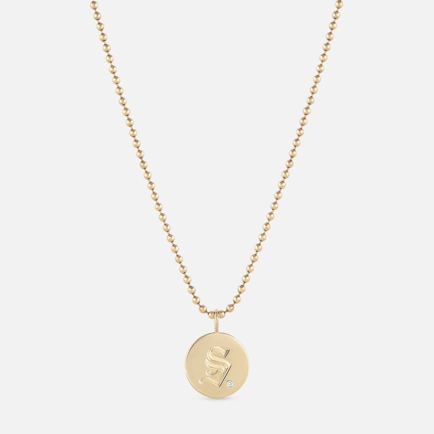 Necklaces EMBLM Fine Jewelry | Initial Necklace 14K Yellow Gold