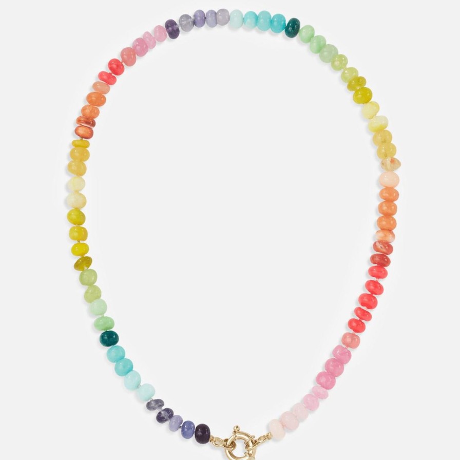 Necklaces Encirkled Jewelry | Neon Rainbow Gemstone Necklace