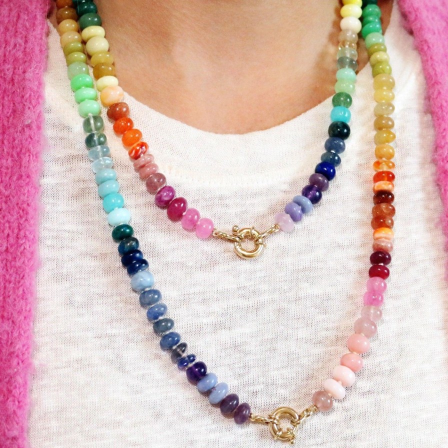 Necklaces Encirkled Jewelry | Classic Rainbow Gemstone Necklace