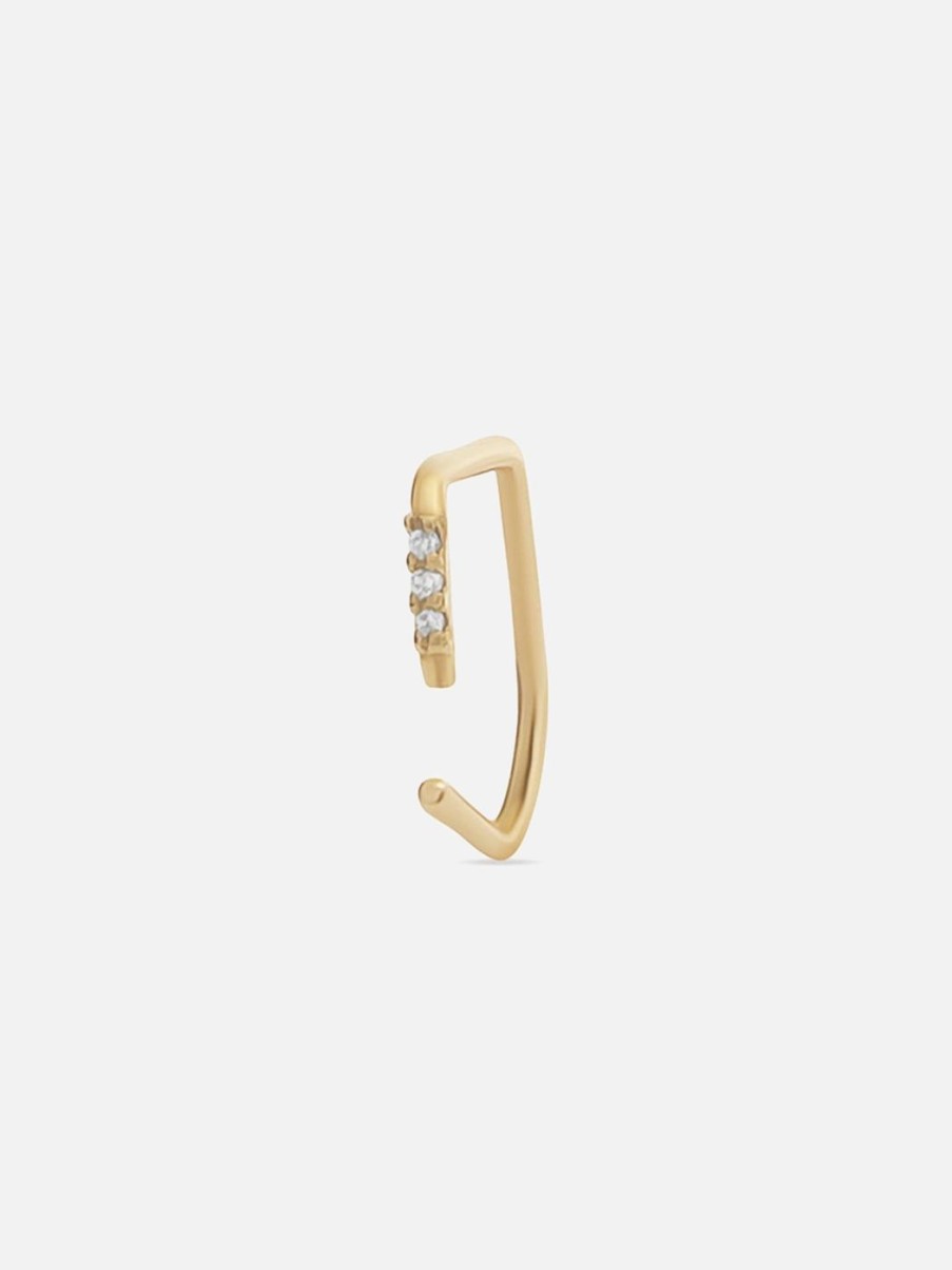 Earrings Labulgara | Diamond Open Claw Hoop