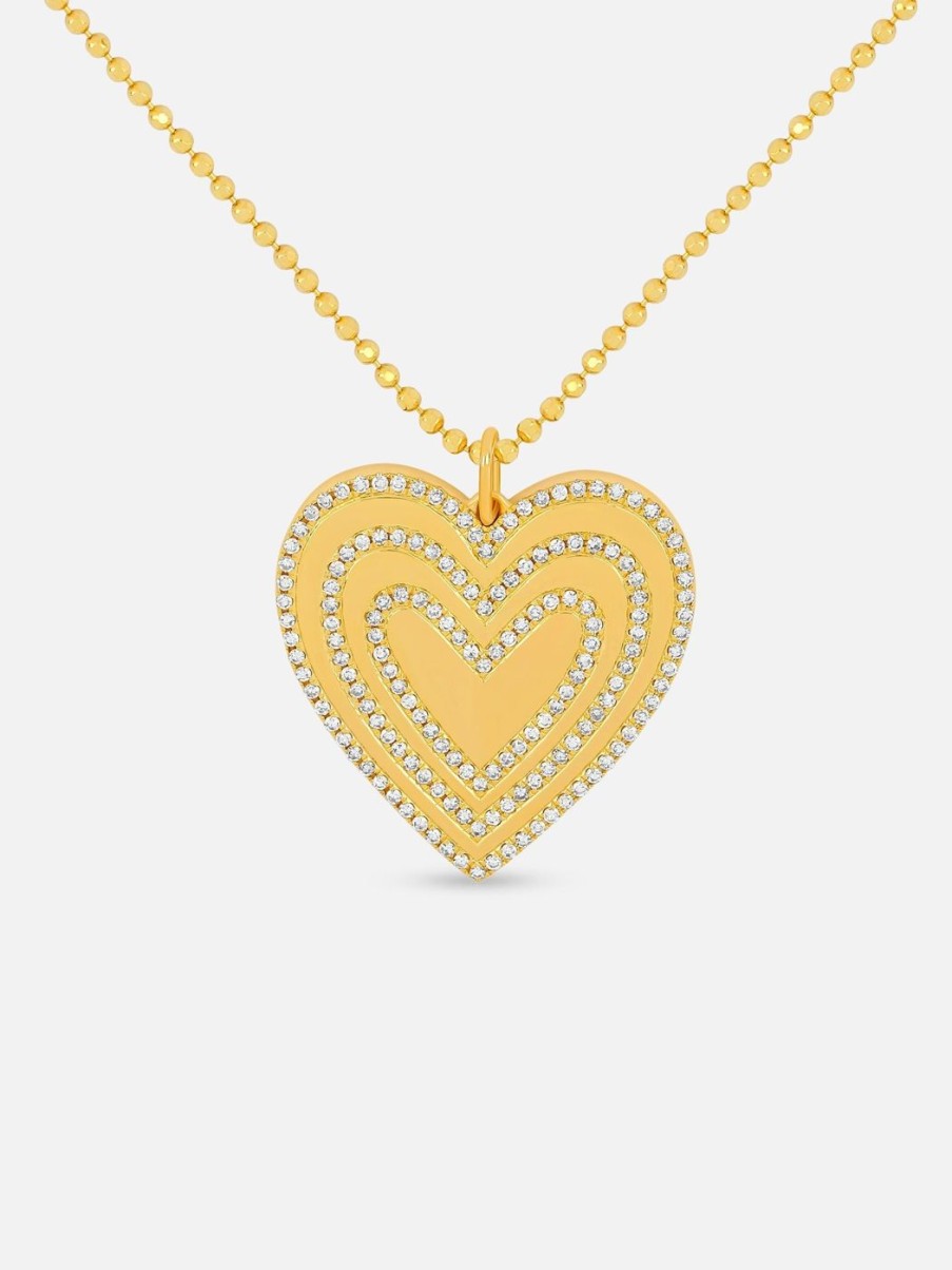 Necklaces EF Collection | Diamond Love Struck Necklace