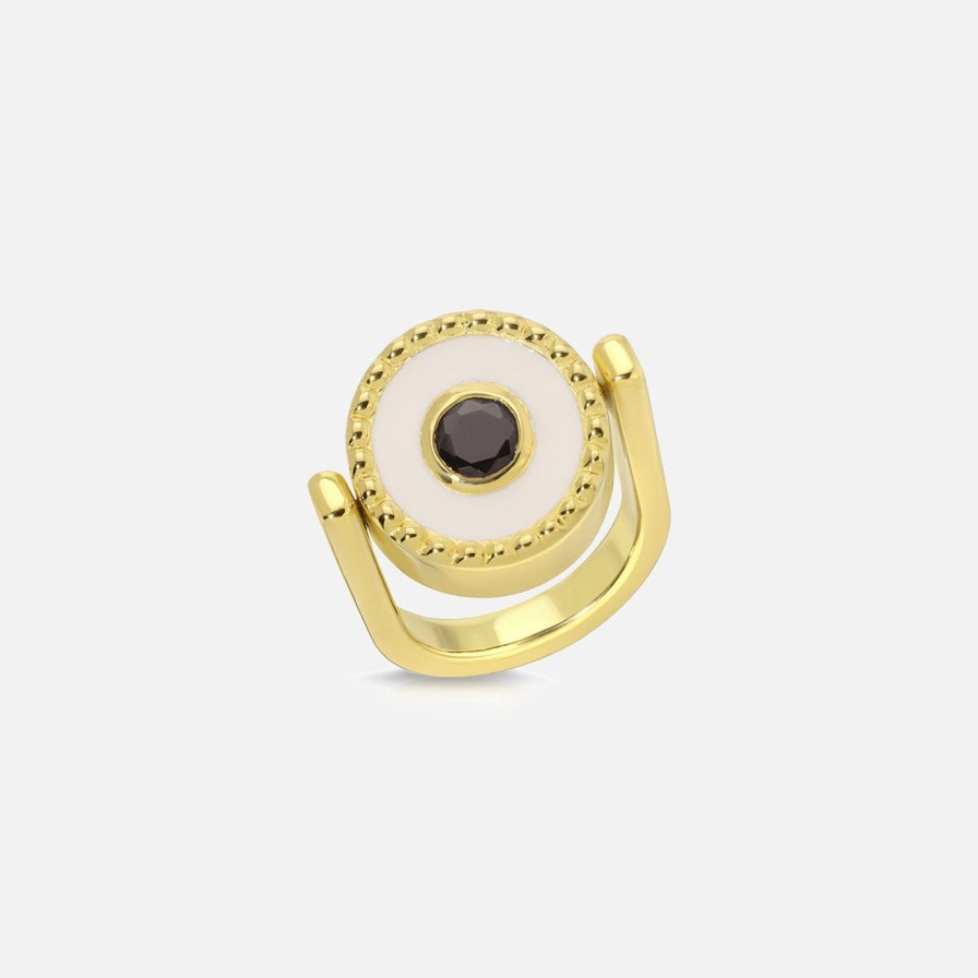 Rings Monbouquette | Reversible Coin Pinky Ring Lucky/Gold