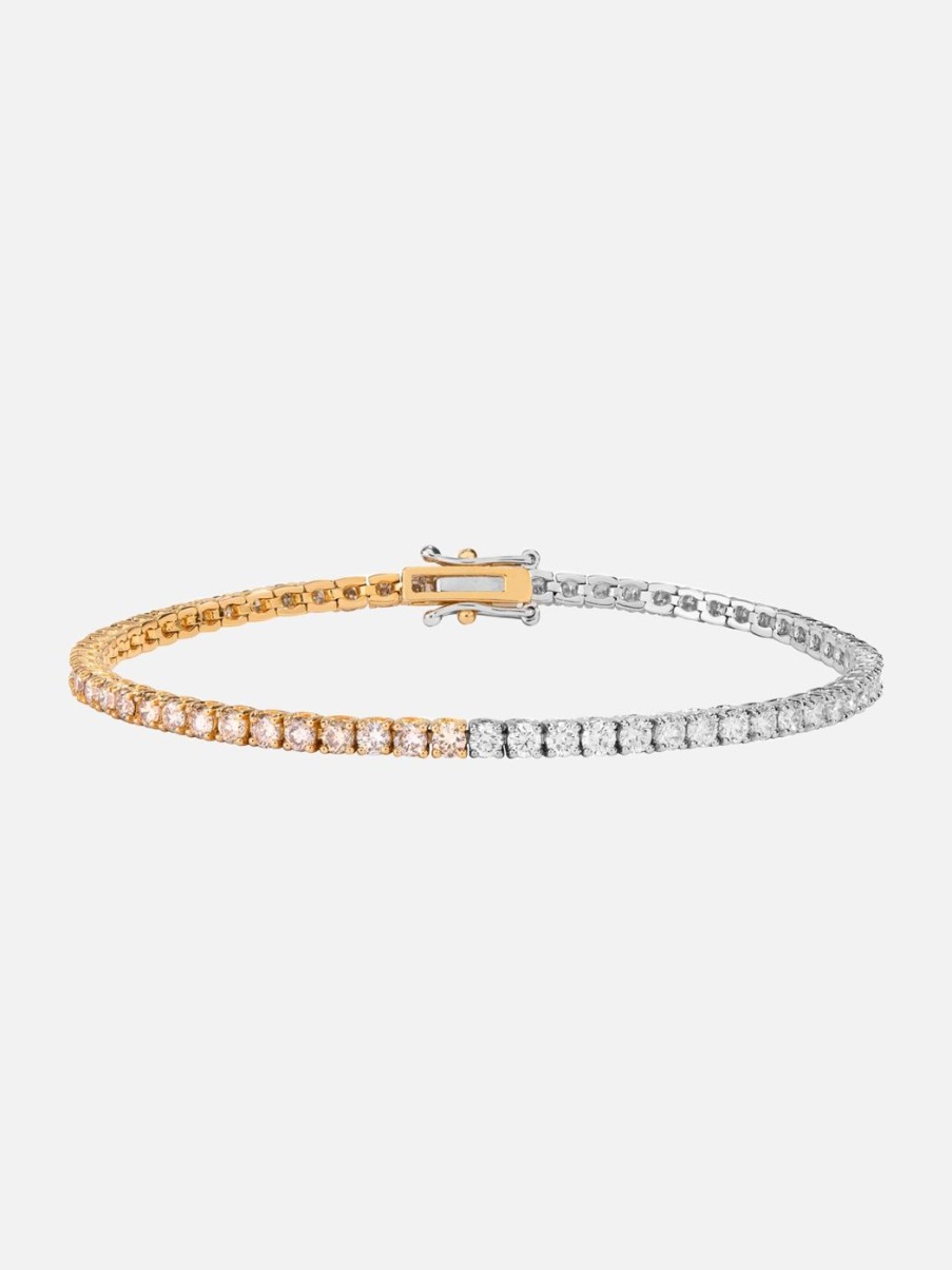 Bracelets At Present | Half Cognac Diamond Tennis Bracelet