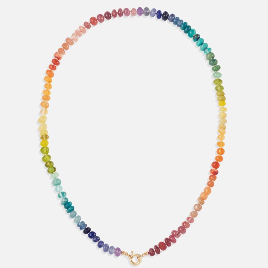 Necklaces Encirkled Jewelry | Small Classic Rainbow Gemstone Necklace