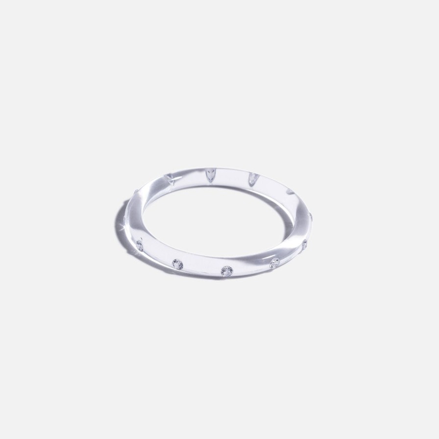 Bracelets Sarah Noor | Thin Lucid Bangle, Clear