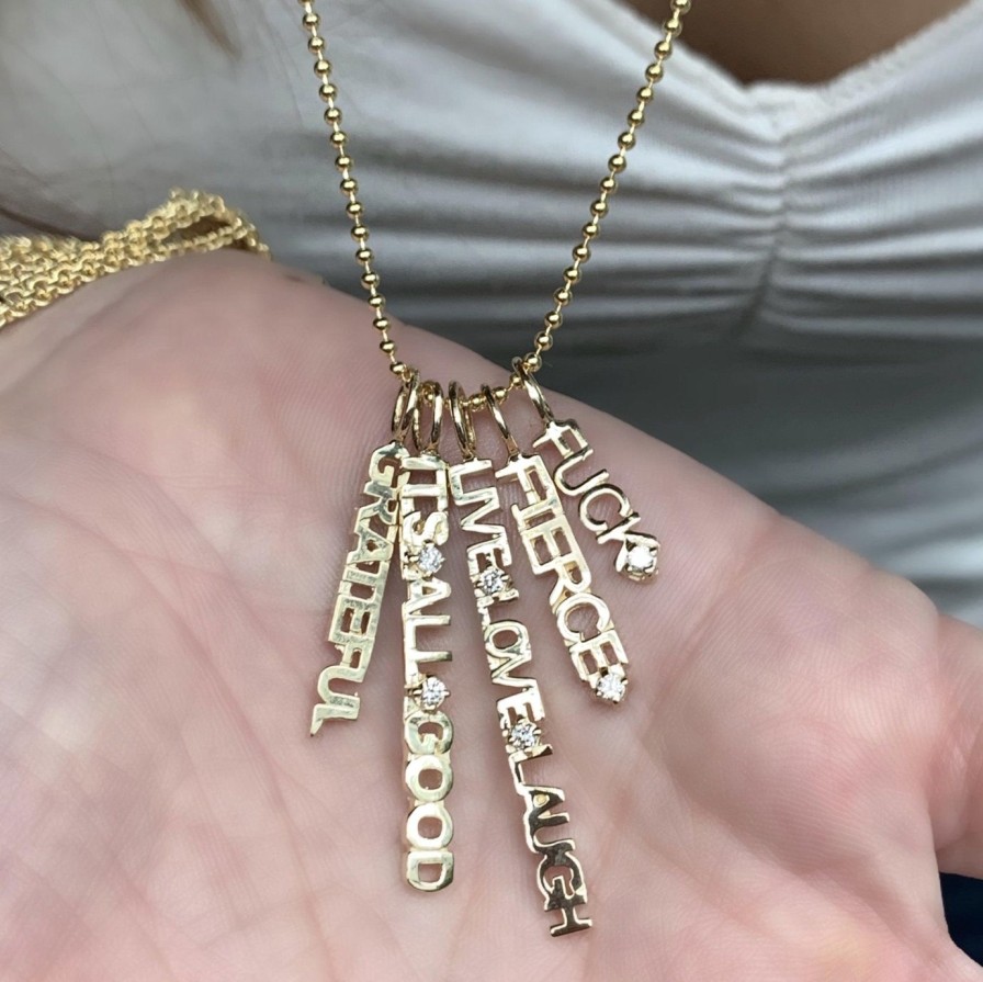 Charms & Pendants Eden Presley | Golden Word Charms