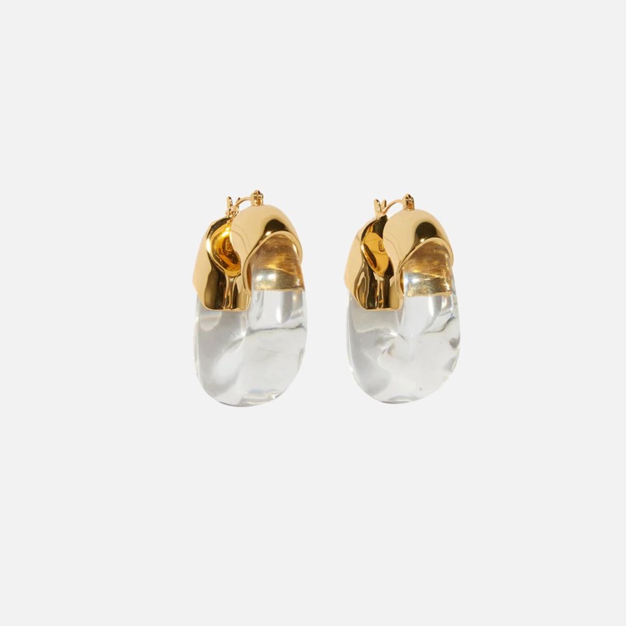 Earrings Lizzie Fortunato | Organic Hoops, Clear