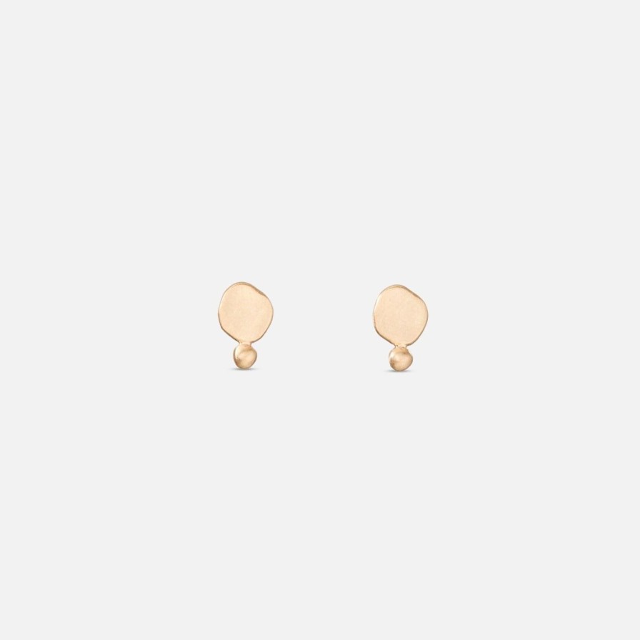 Earrings A.M. Thorne | Mini Granule + Hammered Granule Stud