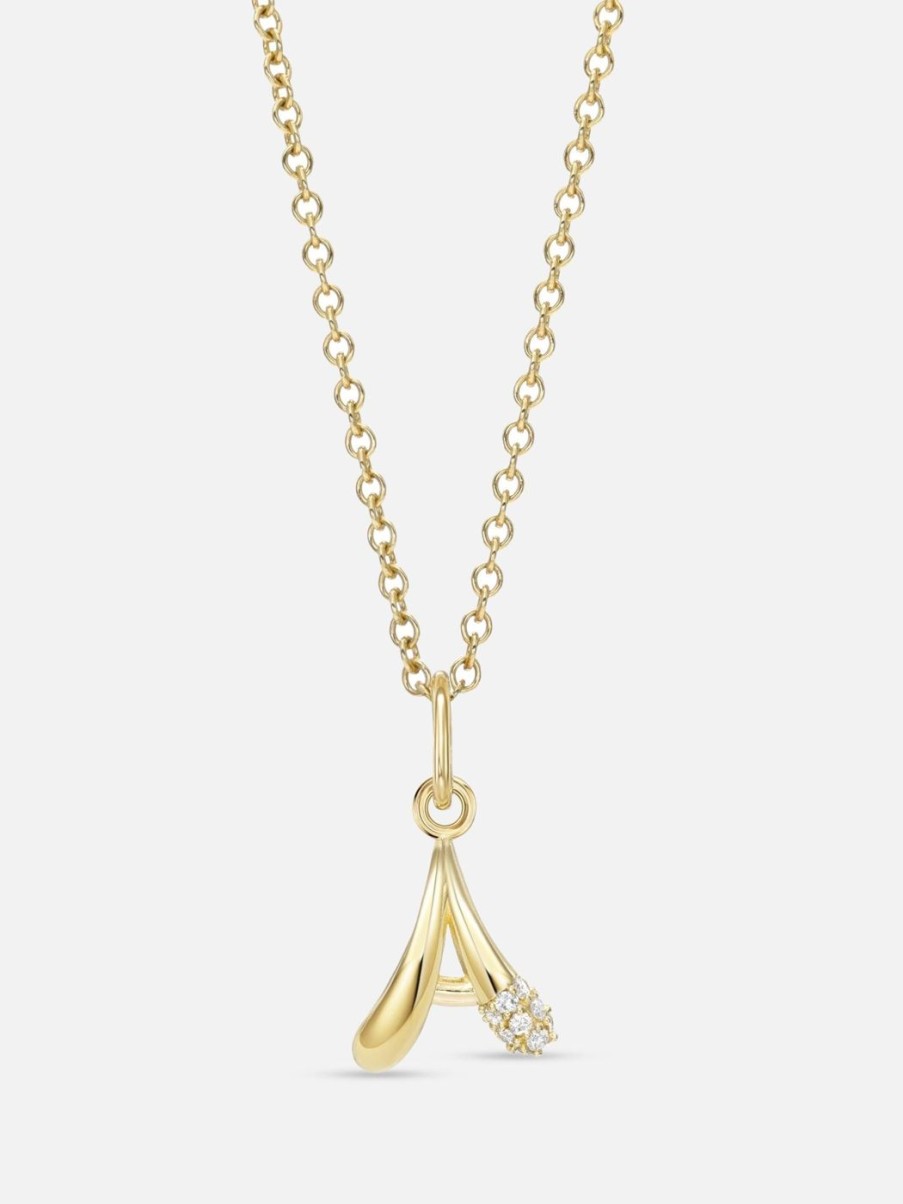 Necklaces Stacy Nolan | Alphabet Charm Necklace With Diamonds