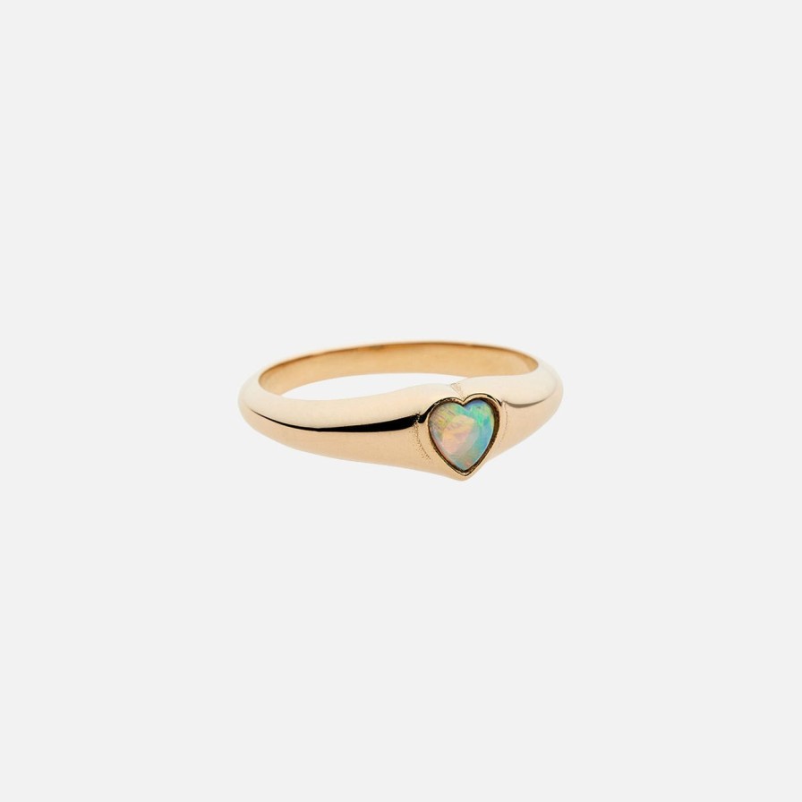 Rings Talon Jewelry | Opal Heart Signet Ring