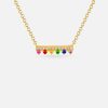 Necklaces EF Collection | Diamond & Rainbow Chloe Bar Necklace