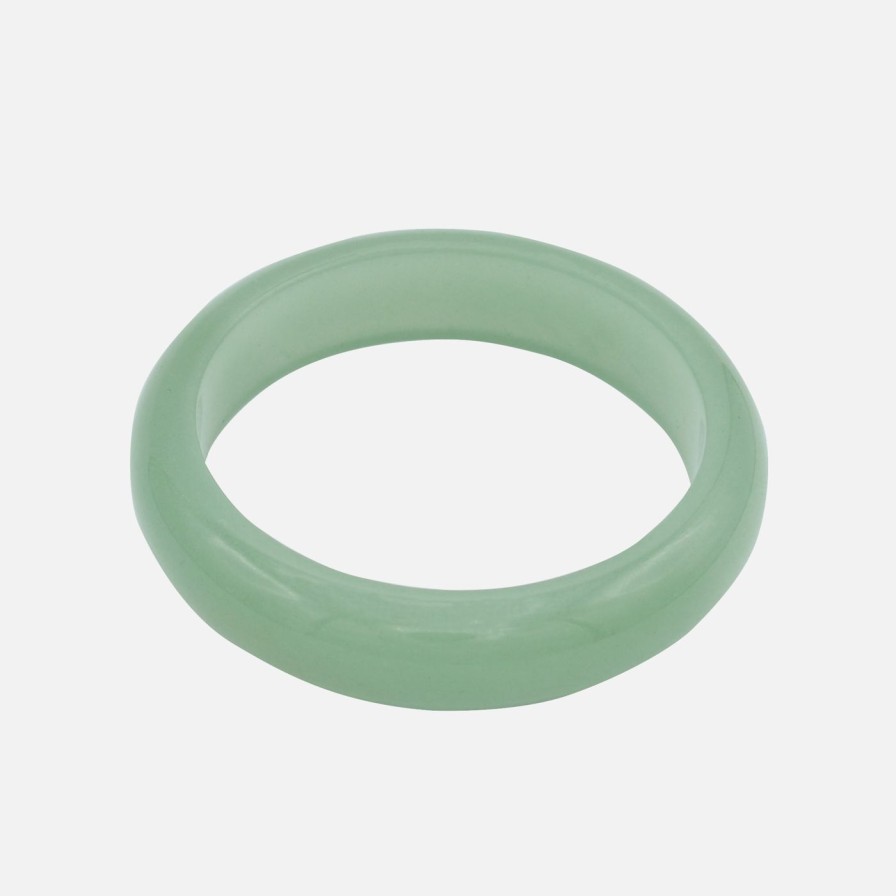 Bracelets seree | Smoke, Light Jade Stone Bangle Green