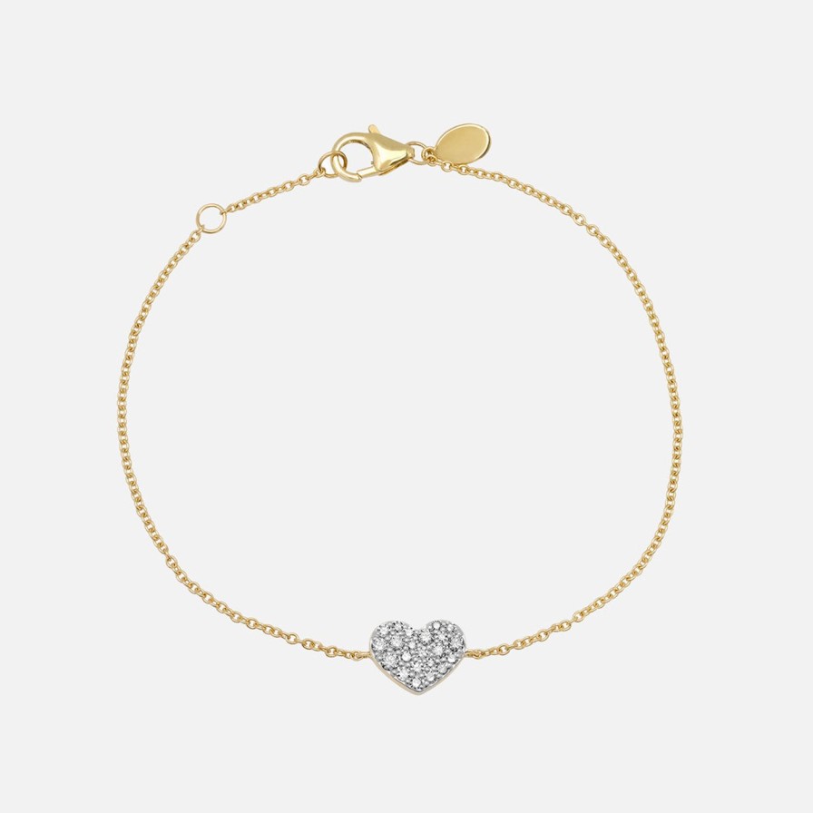 Bracelets Eriness | Diamond Smushed Heart Bracelet