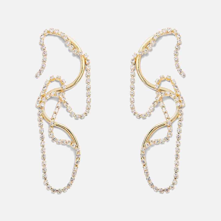 Earrings Lady Grey | Scribble Earrings In Gold