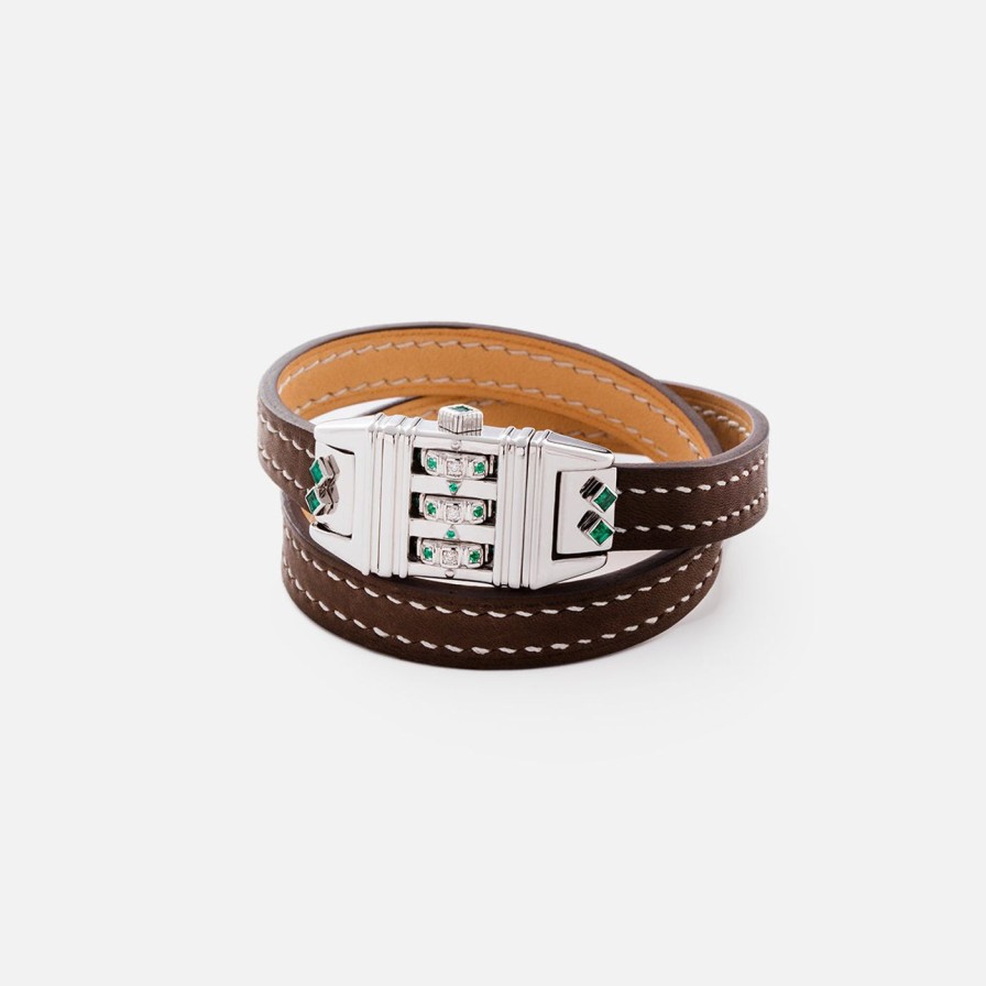 Bracelets James Banks Design | Code Bracelet, Dark Brown Leather