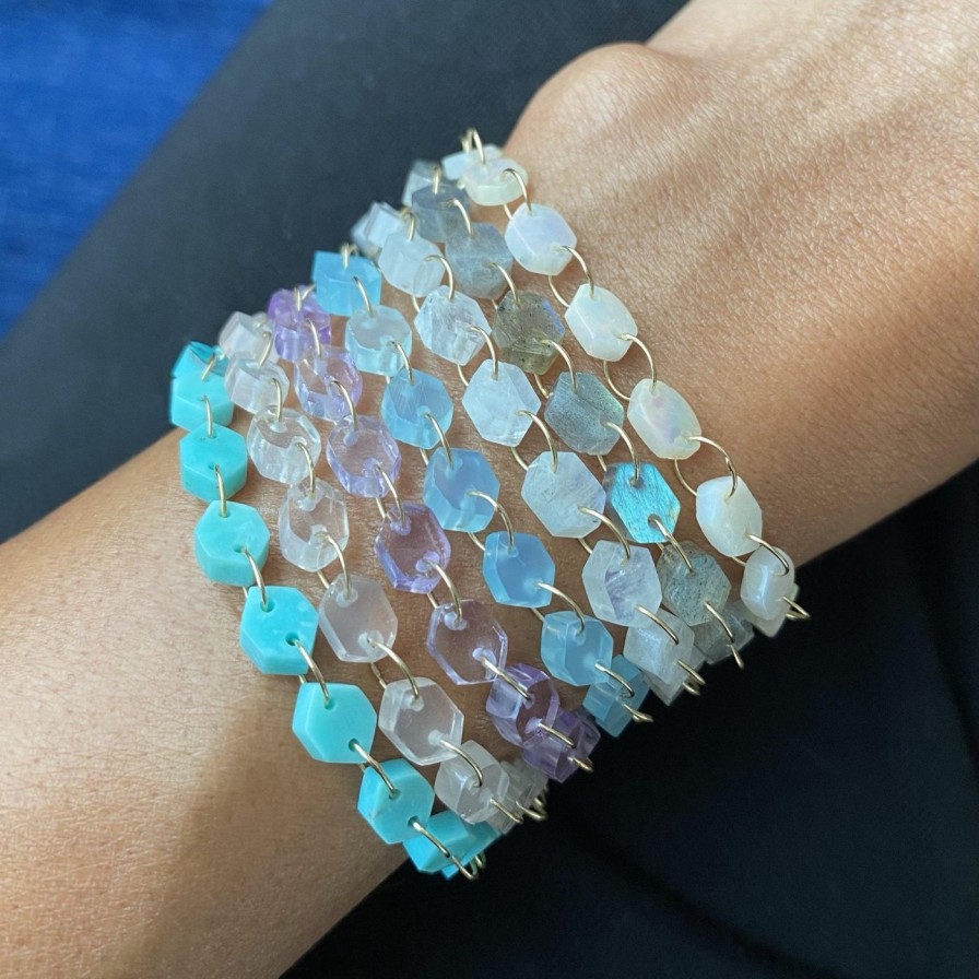 Bracelets Noor Shamma | Infinity Bracelet Rainbow Moonstone