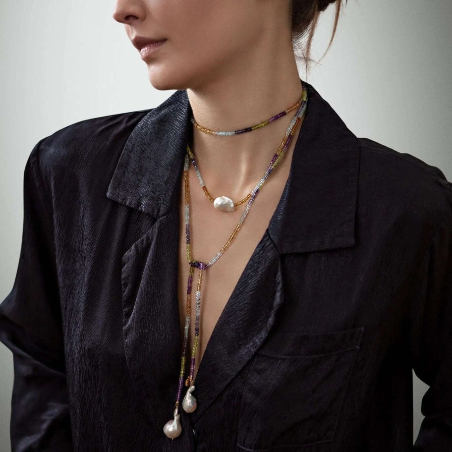 Necklaces Joie DiGiovanni | Water Ice Baroque Pearl Necklace