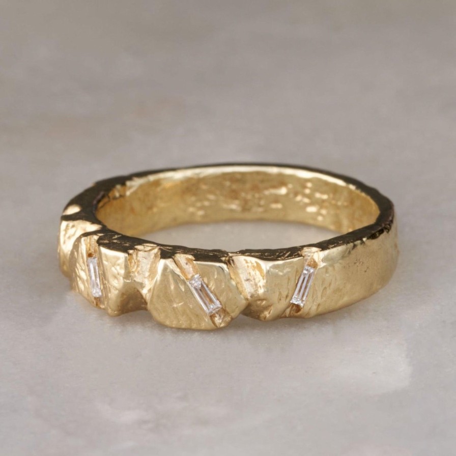 Rings EMBLM Fine Jewelry | Nugget Diamond Ring 14K Yellow Gold