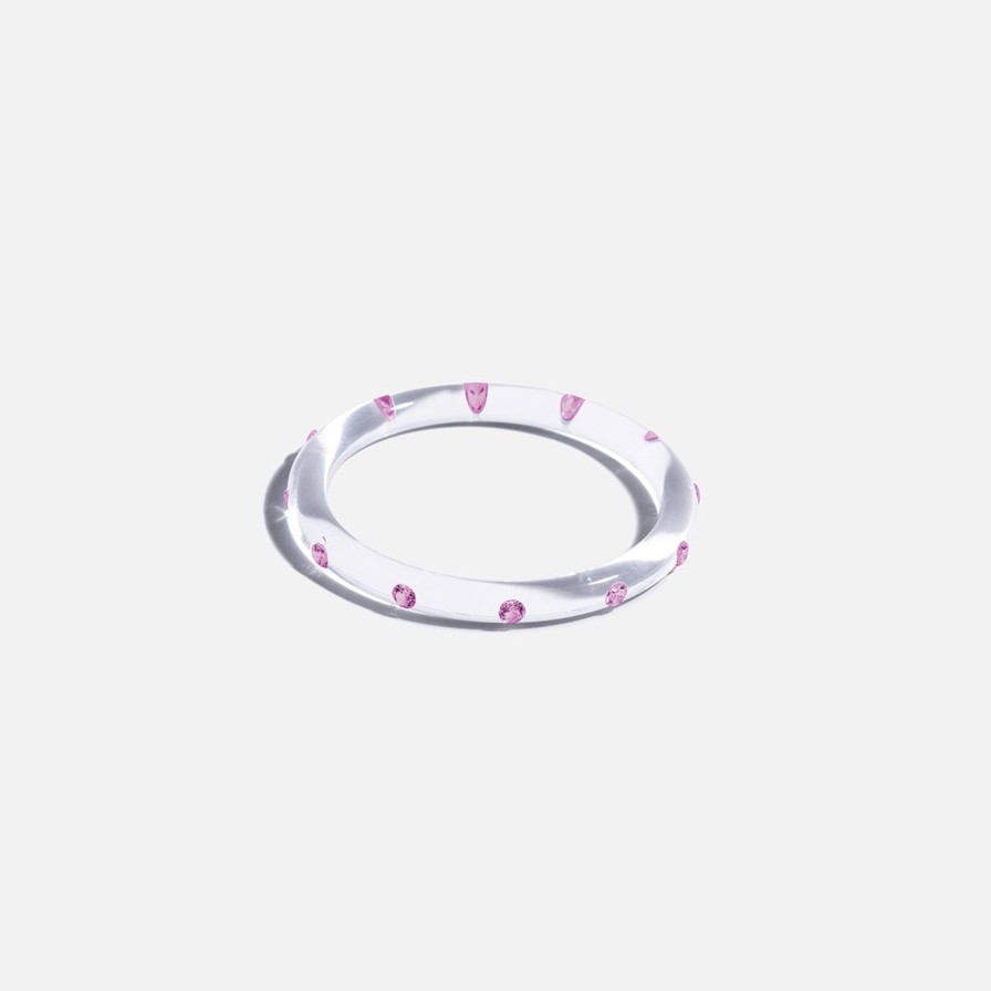 Bracelets Sarah Noor | Thin Lucid Bangle, Pink