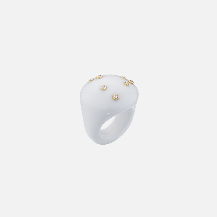 Rings Bleecker u0026 Prince | Mini White Onyx Sky Bubble