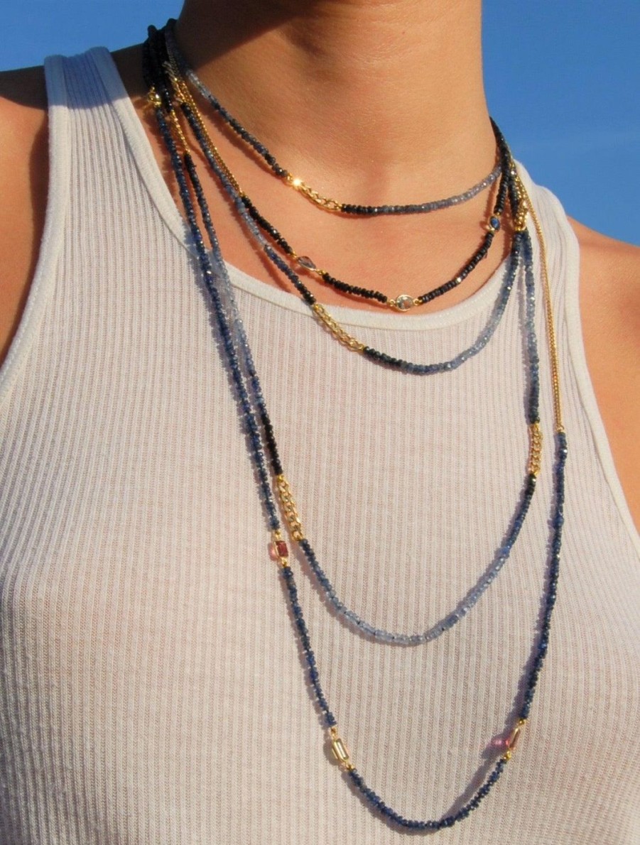 Necklaces Objet-a | Ombre Azur Sapphire Necklace