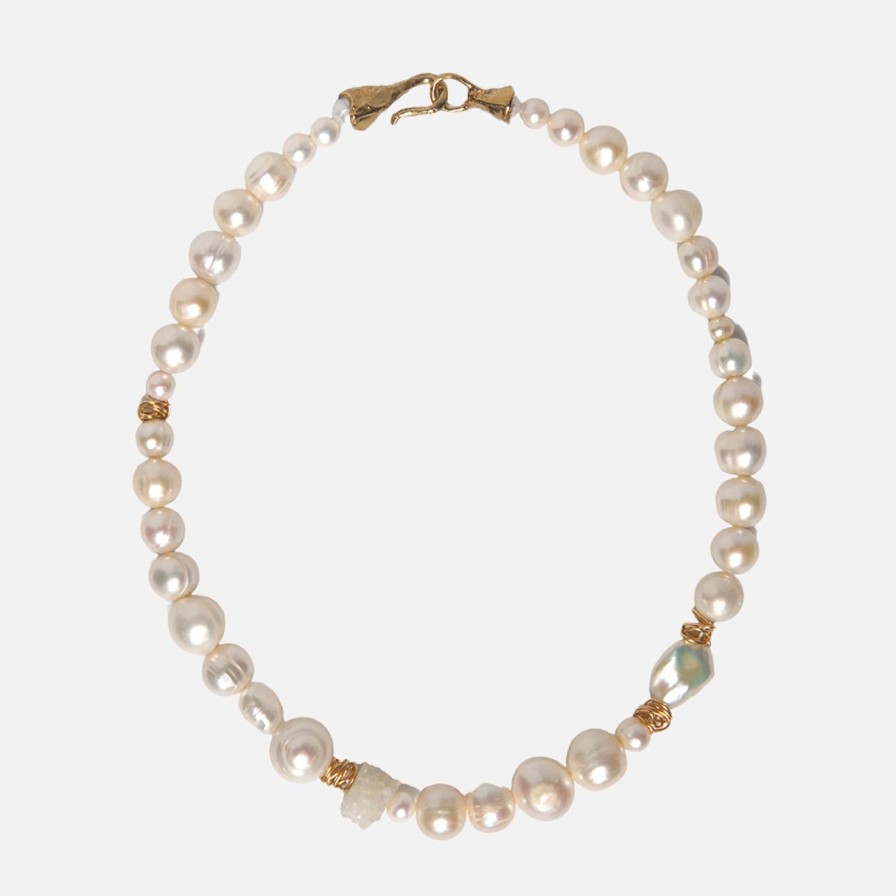 Necklaces Anita Berisha | Milky Quartz Collar