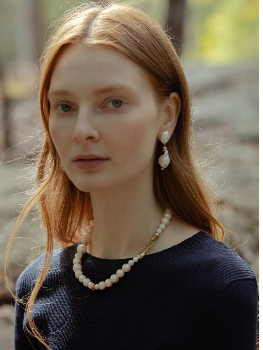 Necklaces Anita Berisha | Milky Quartz Collar