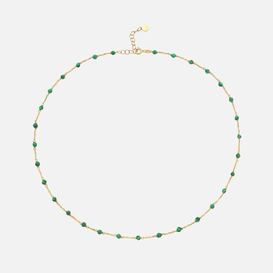 Necklaces Lionheart | Malachite Bead Necklace