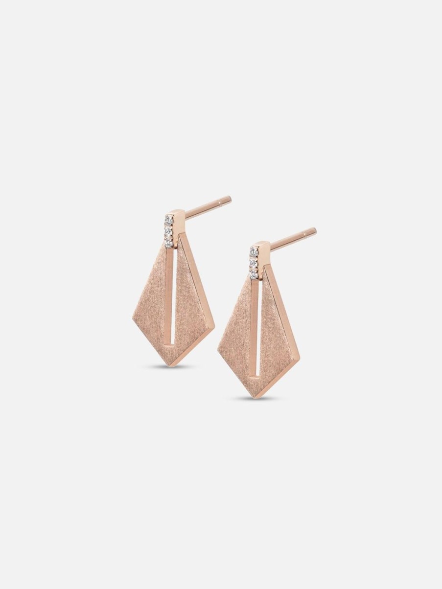 Earrings Noor Shamma | Cipresso Mini Earrings Rose Gold